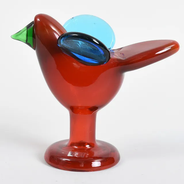 OIVA TOIKKA. Skulptur, 'Sieppo', glas, Nuutajärvi, Notsjö, Finland, signeret.
