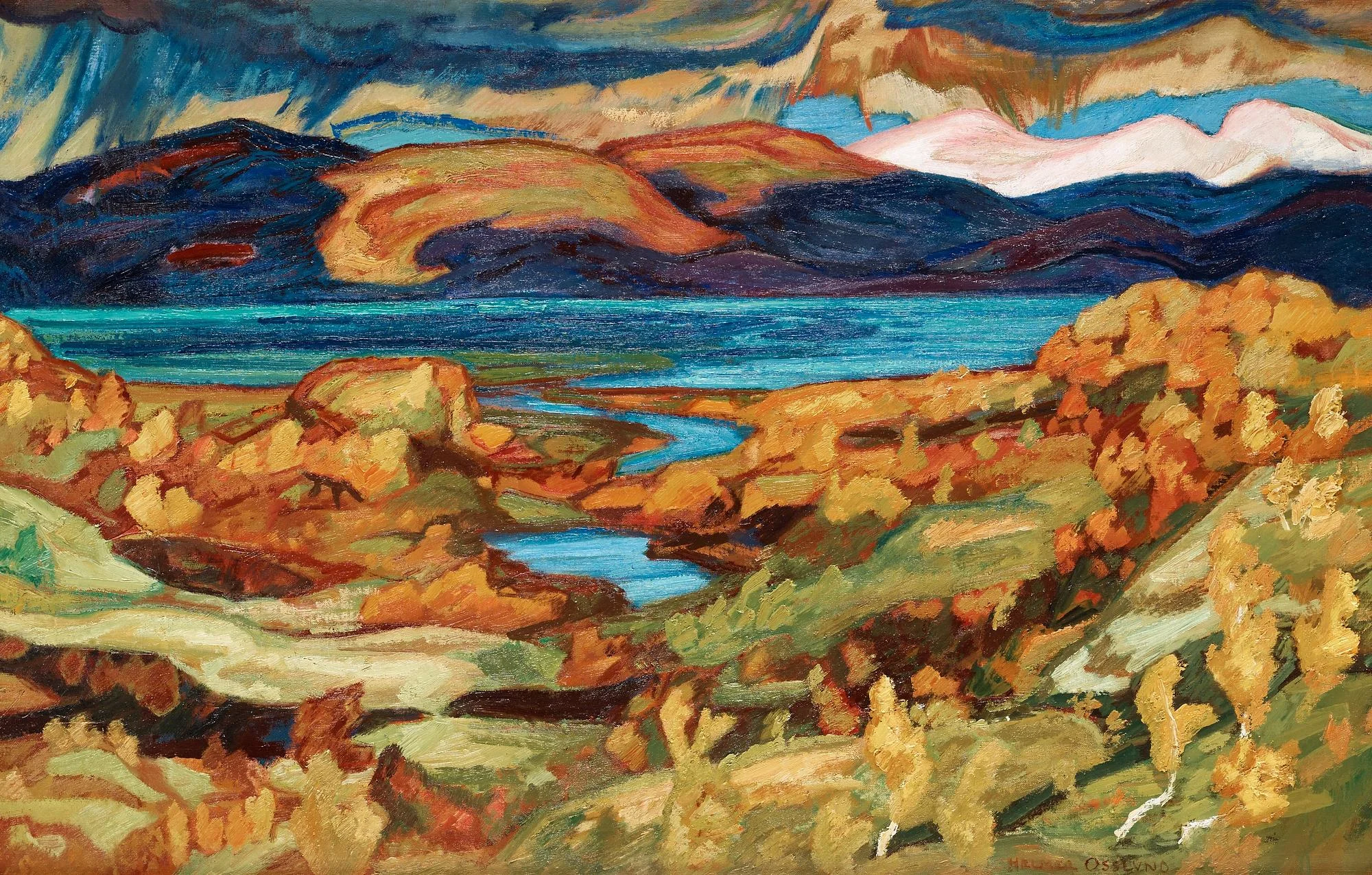 Helmer Osslund, "Höst vid Torneträsk". — Bukowskis
