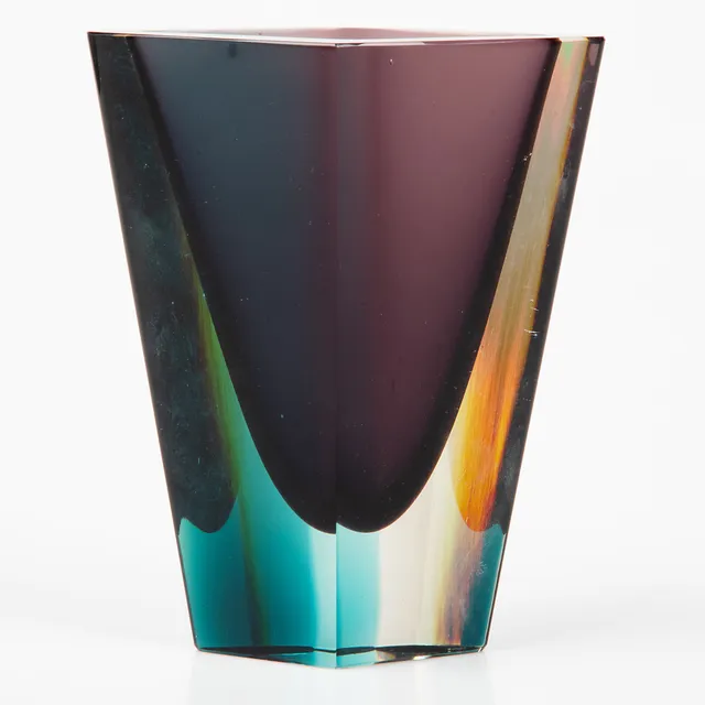 KAJ FRANCK. Vas, glas, "Prisma", Nuutajärvi, Notsjö, signerad och daterad -62.