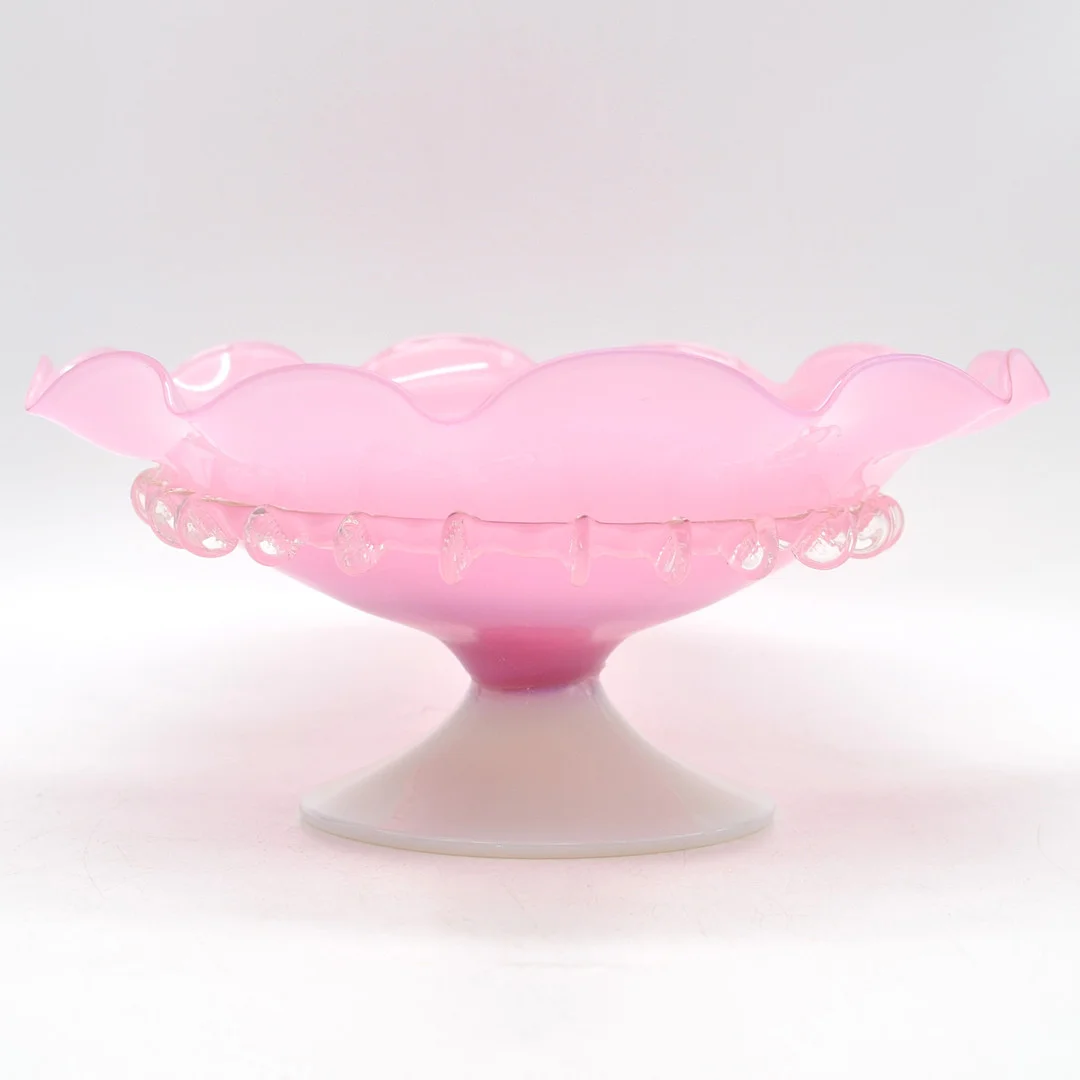 ARCHIMEDE SEGUSO. MURANO DESIGNERSCHALE, STUDIOGLAS, OPALINO, LAMELLEN-DEKOR, ITALIEN, UM 1950. — Art glass — Kunst- und Auktionshaus Kleinhenz