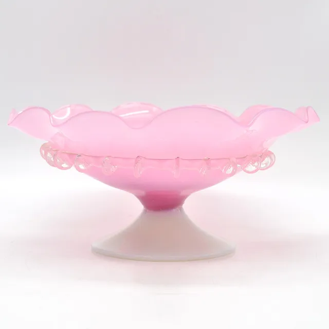 ARCHIMEDE SEGUSO. MURANO DESIGNERSCHALE, STUDIOGLAS, OPALINO, LAMELLEN-DEKOR, ITALIEN, UM 1950.
