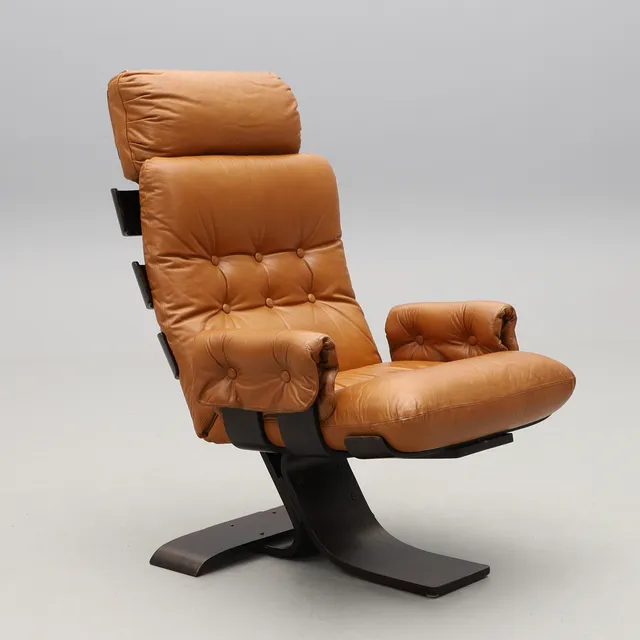 ÅKE FRIBYTER. FÅTÖLJ, "Adam", Nelo Möbel AB, Knislinge, formgiven 1975.