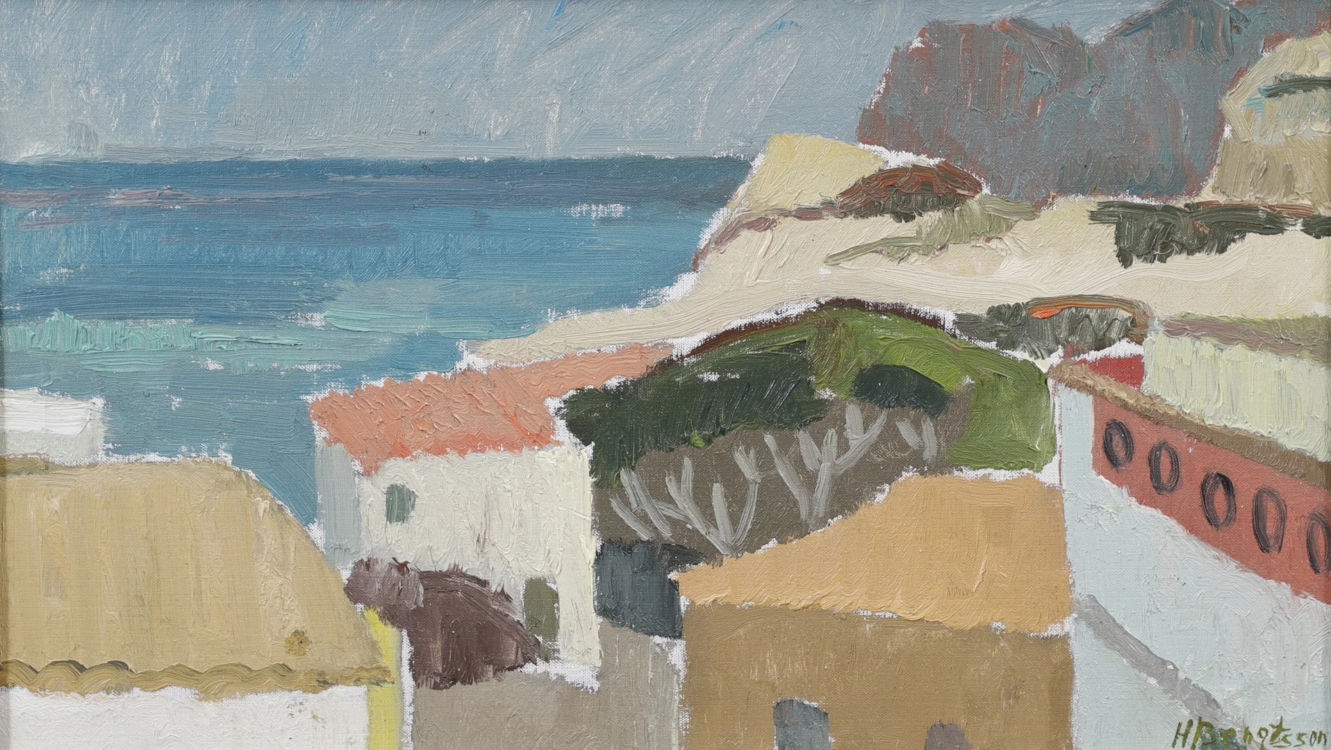 HILMER BENGTSSON. "Cala san Vicente", olja på duk, signerad. — Paintings — Växjö Auktionskammare