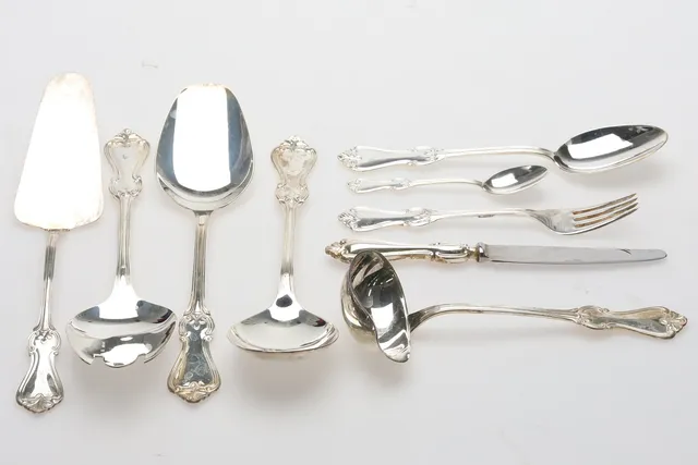 BESTICK, 61 delar, GAB-Gense, "Olga", nysilver.