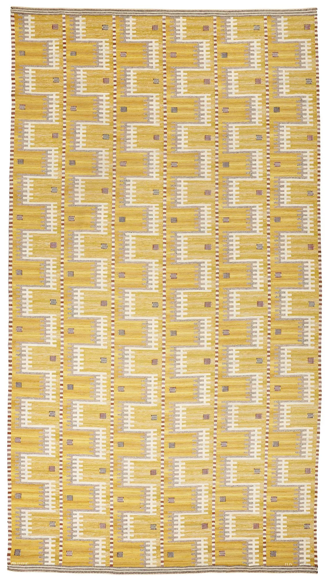 Marianne Richter, MATTA, "Gula havet", rölakan, ca 527 x 288,5 cm, signerad AB MMF MR. — Bukowskis