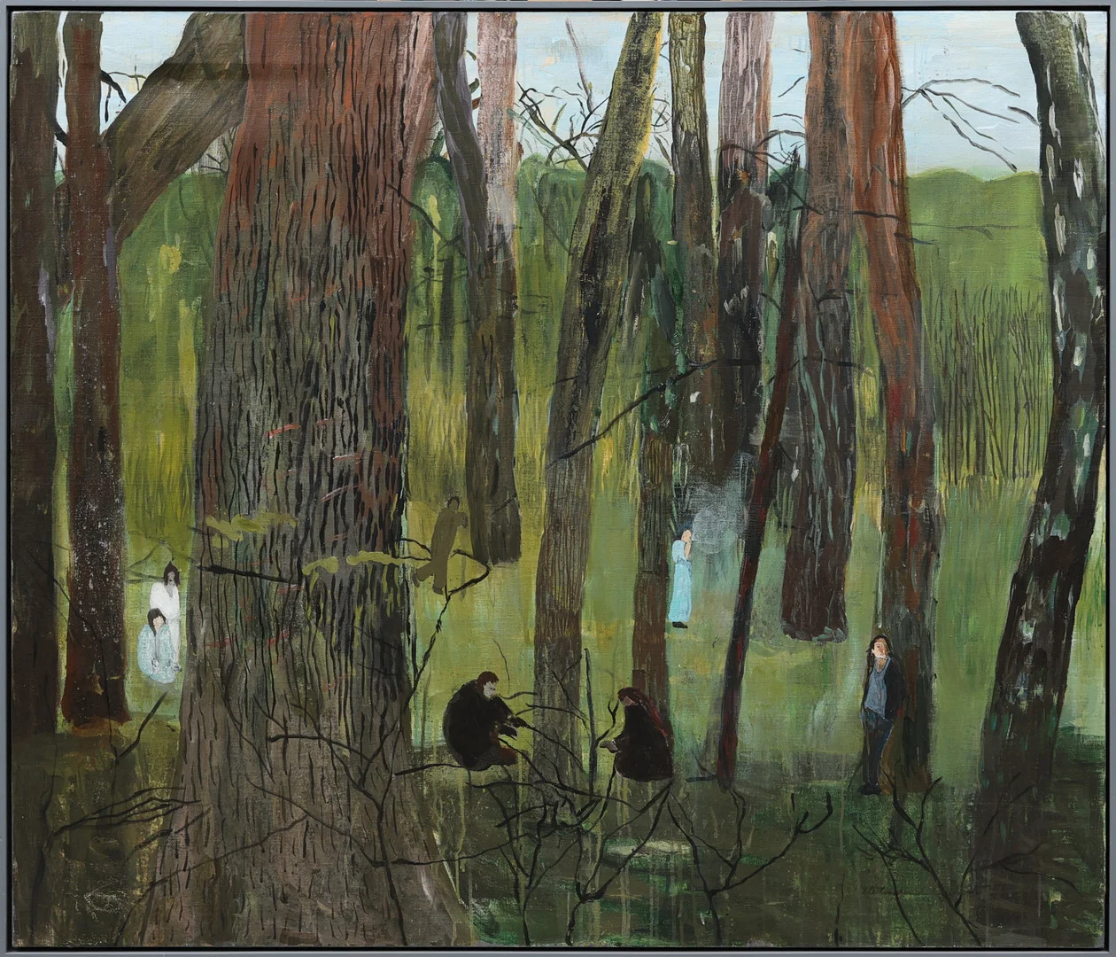 HELMTRUD NYSTRÖM. "Visst älskar vi K" akryl på duk, a tergo signerad och daterad 2004. — Paintings — Garpenhus Auktioner