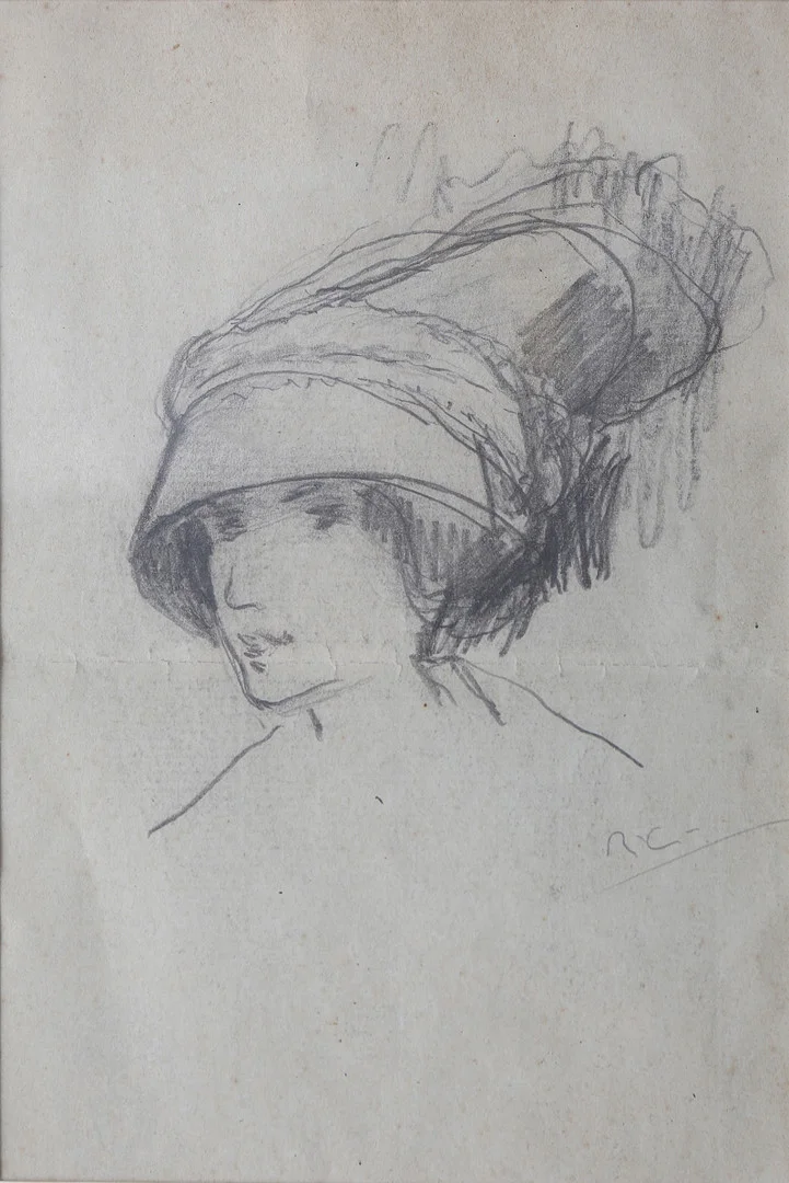 ATTRIBUTED TO RICARD CANALS. A girl. — Drawings — Balclis
