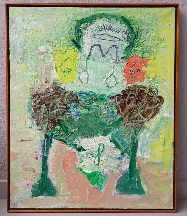 JOAN CRUSPINERA. ABSTRACCIÓN FORMULA MATEMÁTICA. ÓLEO SOBRE LIENZO.