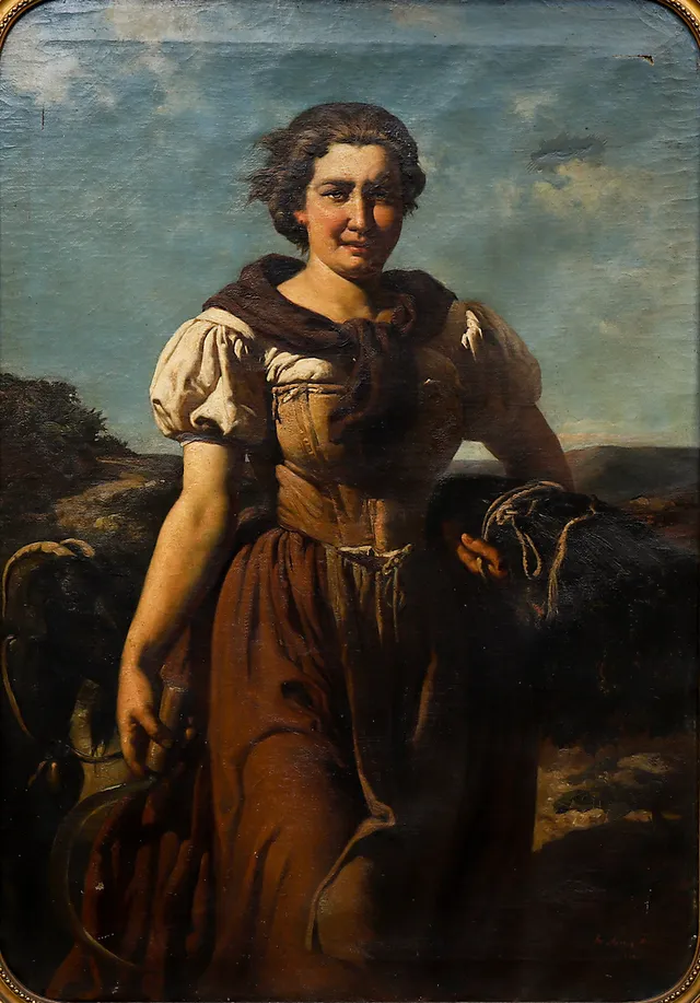 RAMÓN MARTÍ ALSINA (1826-1894). Young peasant woman.