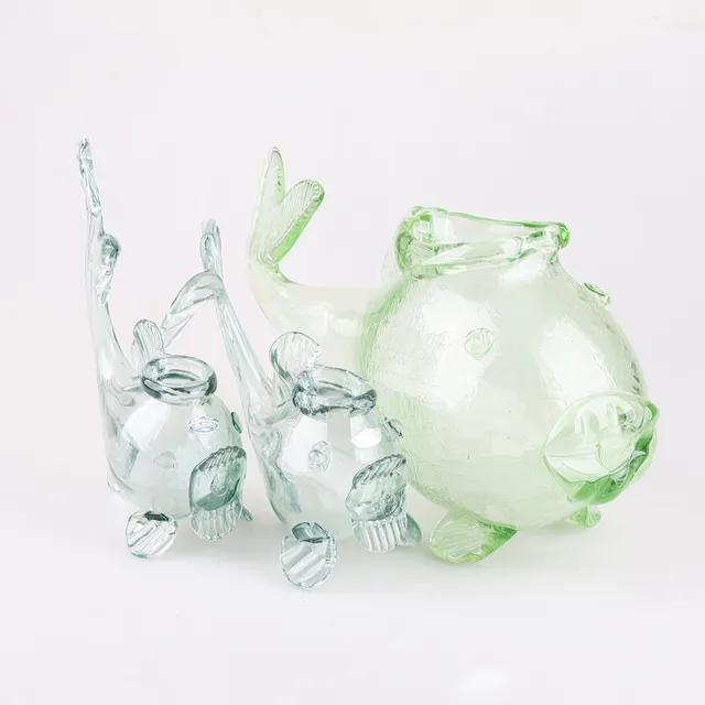 TURE BERGLUND. VASER, 3 st, Stockholms glasbruk på Skansen. 1900-talets andra hälft.