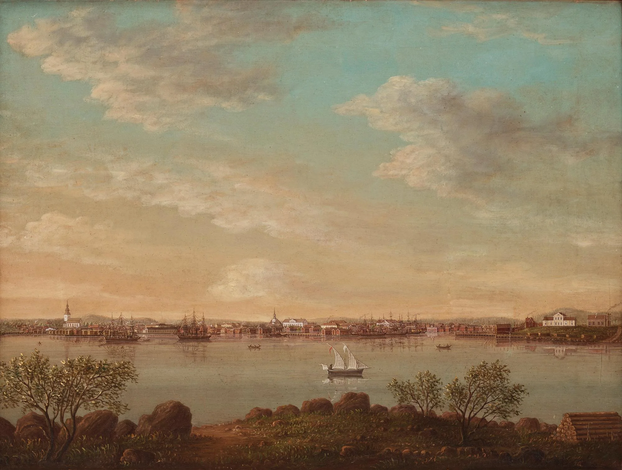 Albert Blombergsson, Vy över Hudiksvall från sydöst. — Bukowskis