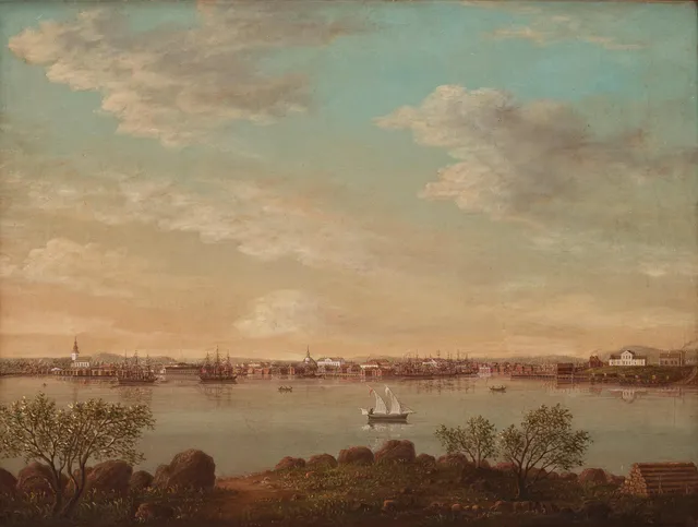 Albert Blombergsson, Vy över Hudiksvall från sydöst.