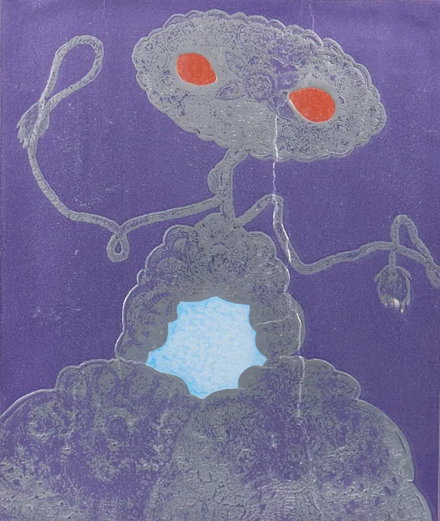 ENRICO BAJ. Blandteknik, signerad, numrerad 38/50.
