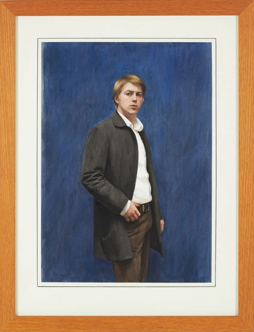 JOHAN PATRICNY. Självporträtt, akvarell på papper, signerad och daterad 2004. — Paintings — Stockholms Auktionsverk Magasin 5