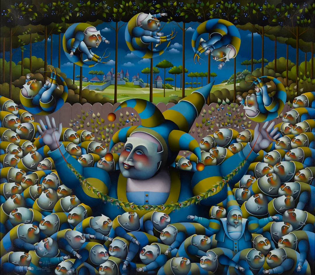 Ythjall, Terje — "Sjongløren" 1997 — Kunst/Maleri — Blomqvist