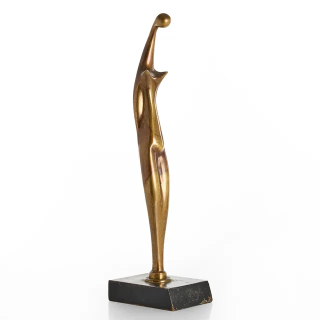 OKÄND KONSTNÄR, Stående kvinna, skulptur, brons.
