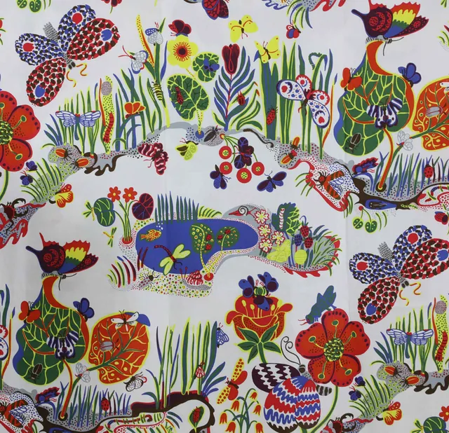 JOSEF FRANK. Gardiner, ett par, "Butterfly", Firma Svenskt Tenn AB Stockholm.