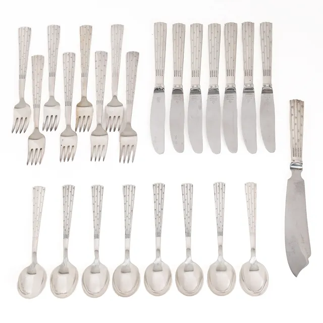 Jens Harald Quistgaard for O.V. Mogensen, 'Champagne' silver cutlery (24)