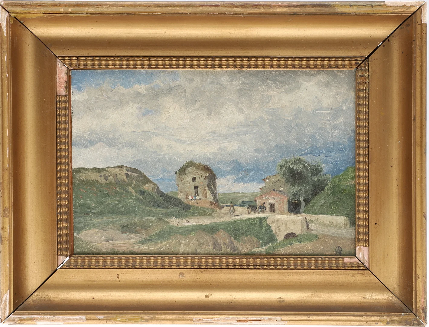 OLOF ARBORELIUS (1842-1915). COUNTRY SCENE WITH FIGURES AND BARNS. — Paintings — Lawrences Auctioneers
