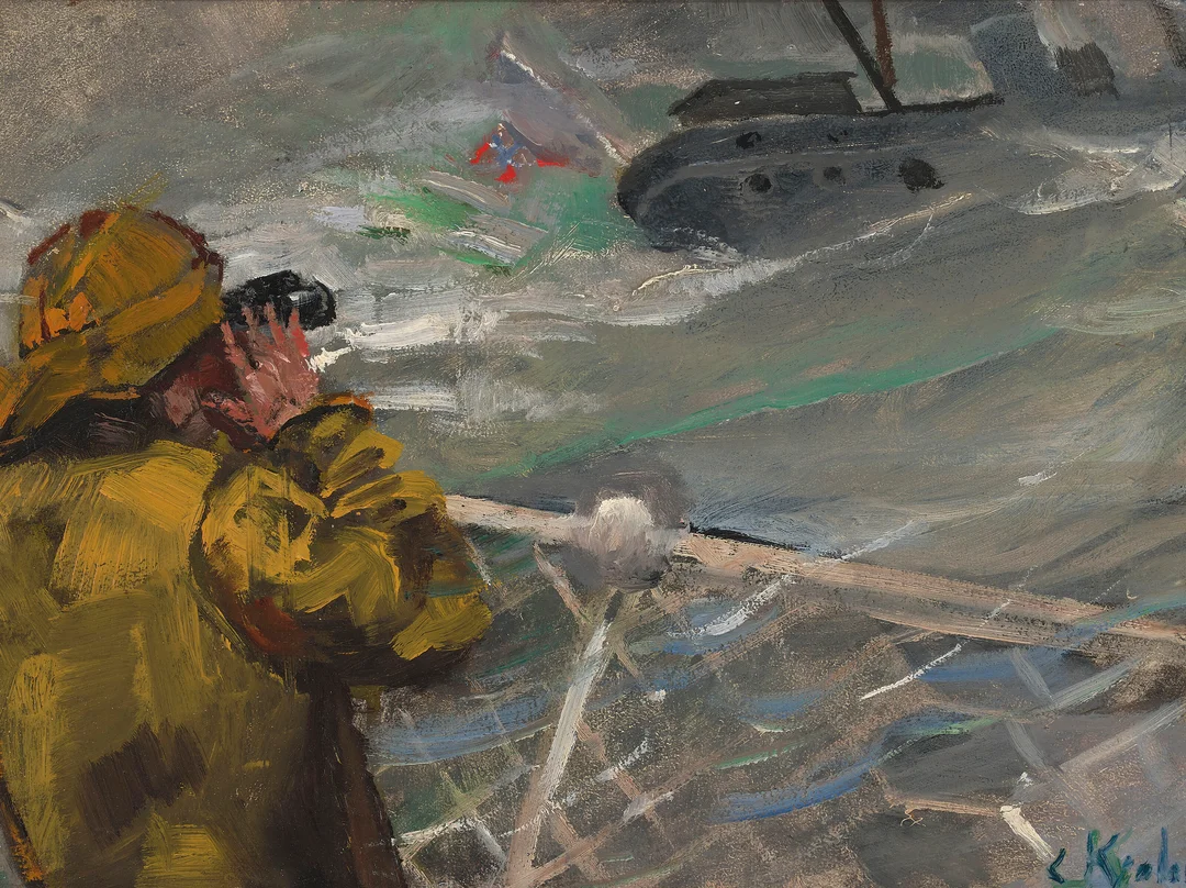 Krohg, Christian — Sjømann med kikkert — Kunst/Maleri — Blomqvist