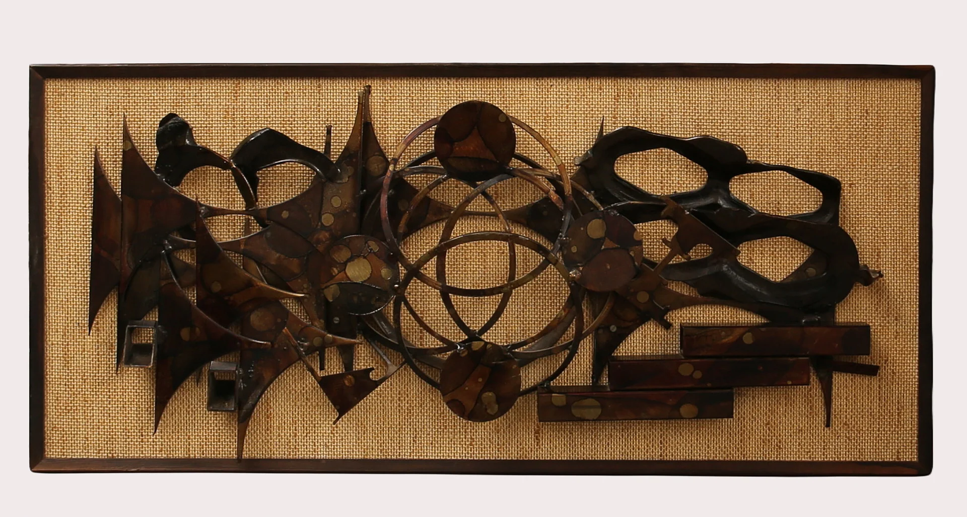 HENRIK HORST (1942). Väggskulptur, ”Abstrakt komposition”, järn, stål, 1970-tal, signerad. — Sculptures & Bronzes — Limhamns Auktionsbyrå