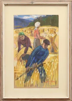 OIDENTIFIERAD KONSTNÄR. PASTELL, signerad.