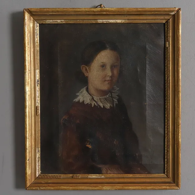 TAVLA, olja på duk, 1800-tal, okänd konstnär.