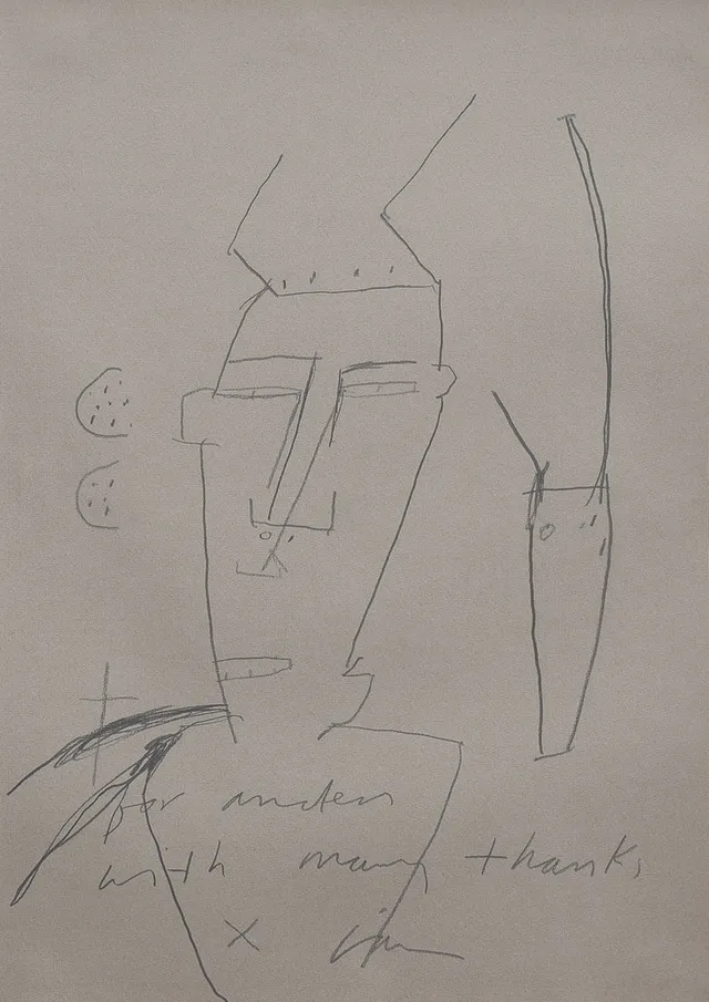 JAMES BROWN (1951-2020). VÄNPORTRÄTT AV GALLERISTEN ANDERS TORNBERG (1937-1997), LUND.