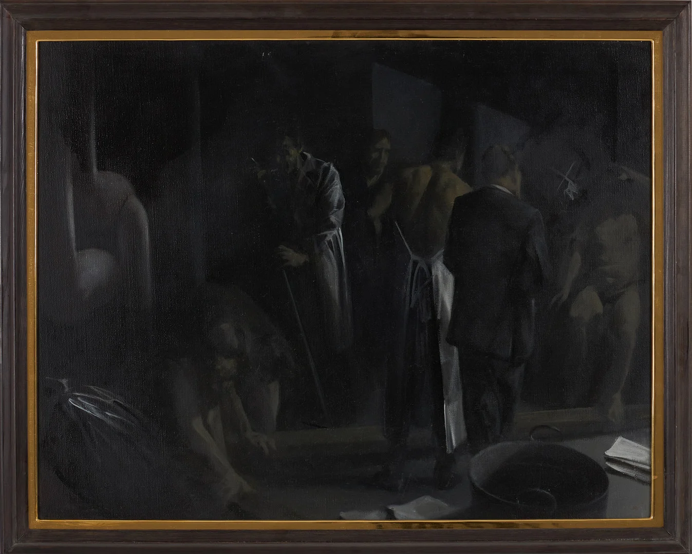 KJELL JÖRSTEDT (1943-2022). Figurkomposition, olja på duk, signerad. — Paintings — Stockholms Auktionsverk Sickla