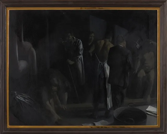 KJELL JÖRSTEDT (1943-2022). Figurkomposition, olja på duk, signerad.
