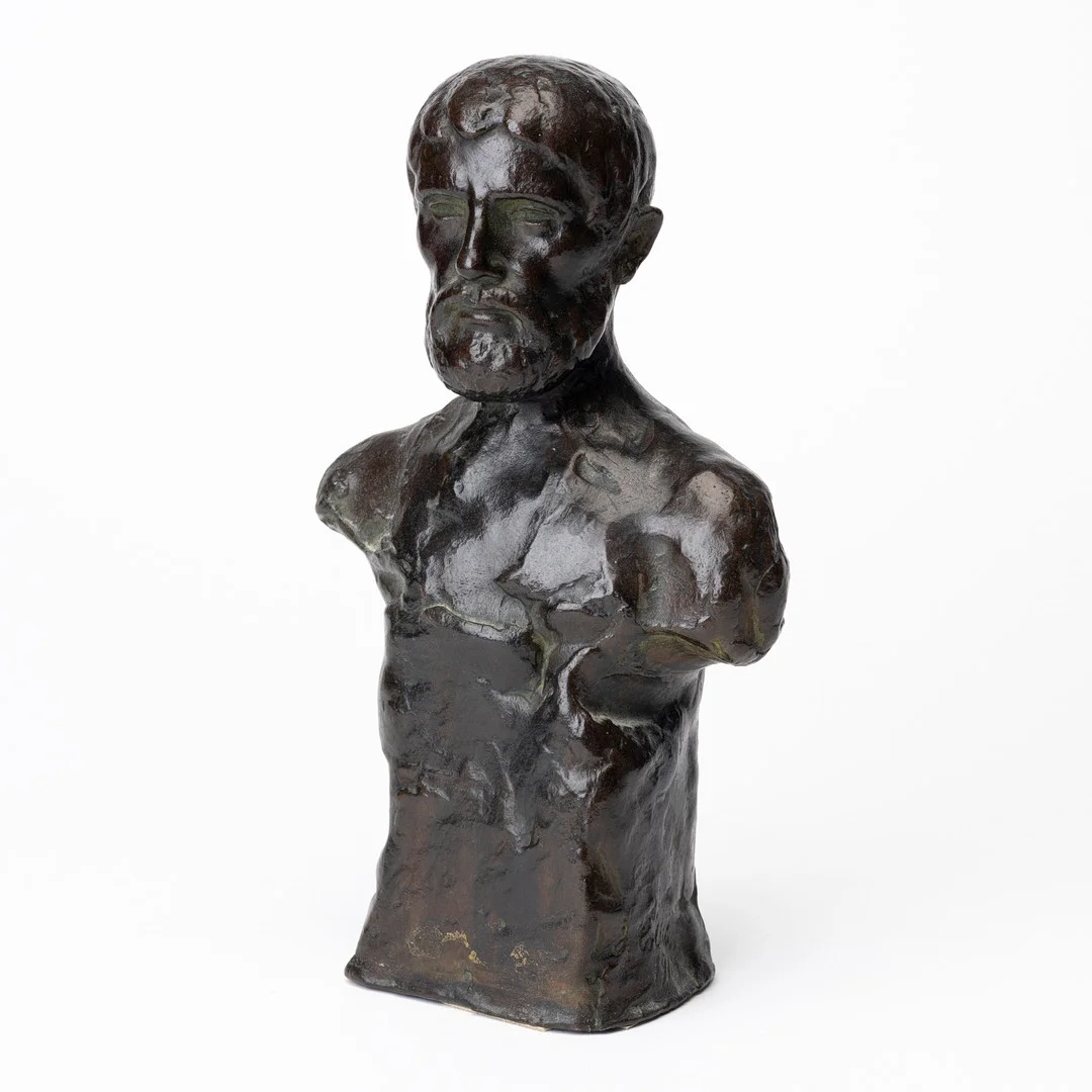 JOHANNES COLLIN. Byst, brons, gjutarstämpel Rasmussen, Köpenhamn signerad 1910. — Sculptures & Bronzes — Auktionshuset Kolonn