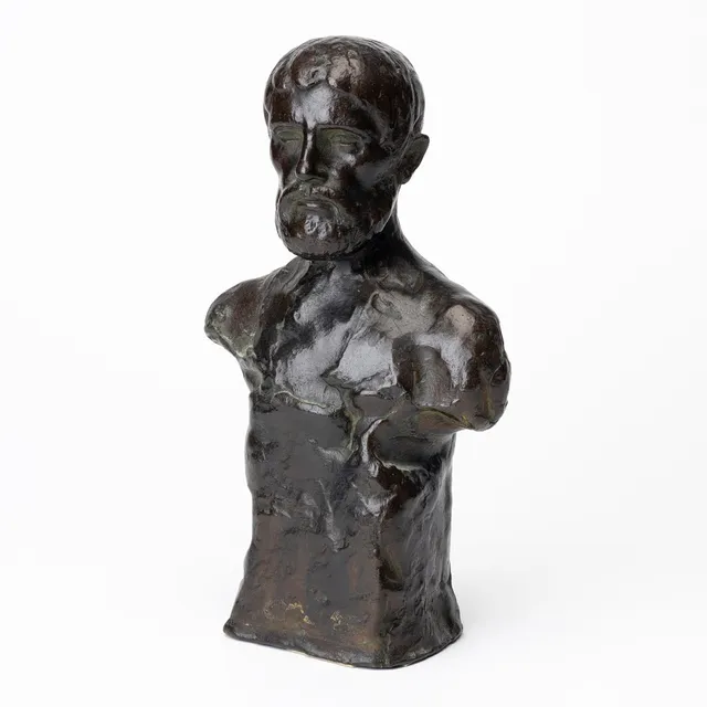 JOHANNES COLLIN. Byst, brons, gjutarstämpel Rasmussen, Köpenhamn signerad 1910.