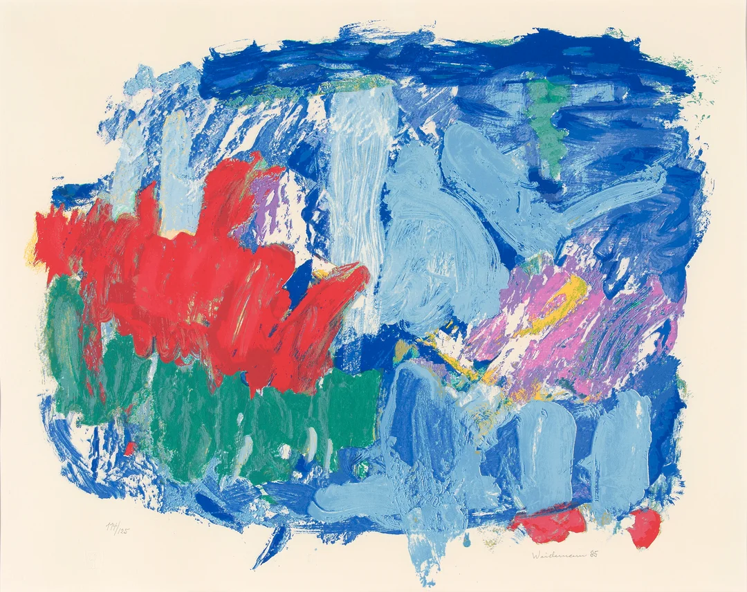 Weidemann, Jakob — Komposisjon, 1985 — Kunst/Grafikk — Blomqvist