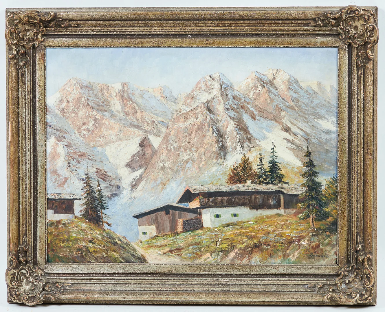 DÜNNBIER. Gemälde, Alpine Landschaft, 20. Jahrhundert. — Paintings — Stockholms Auktionsverk Köln