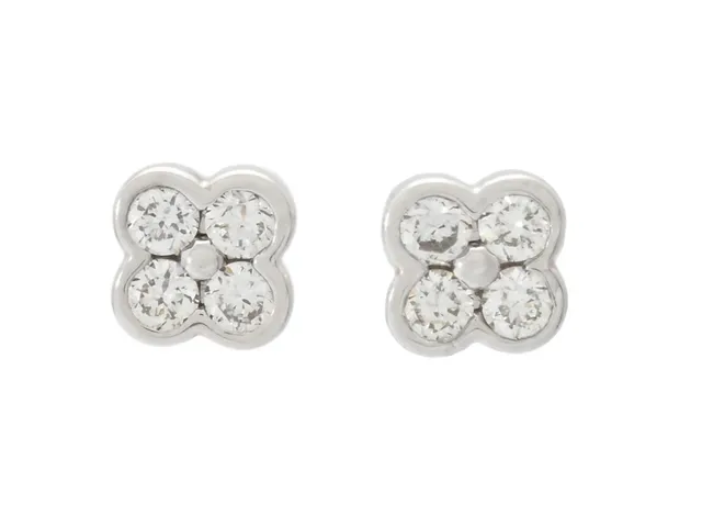 ÖRHÄNGEN, 18K vitguld, 8 briljantslipade diamanter ca 0,15 ctv, ca W-TCr/VVS-VS, stift, vikt 1,8 g.
