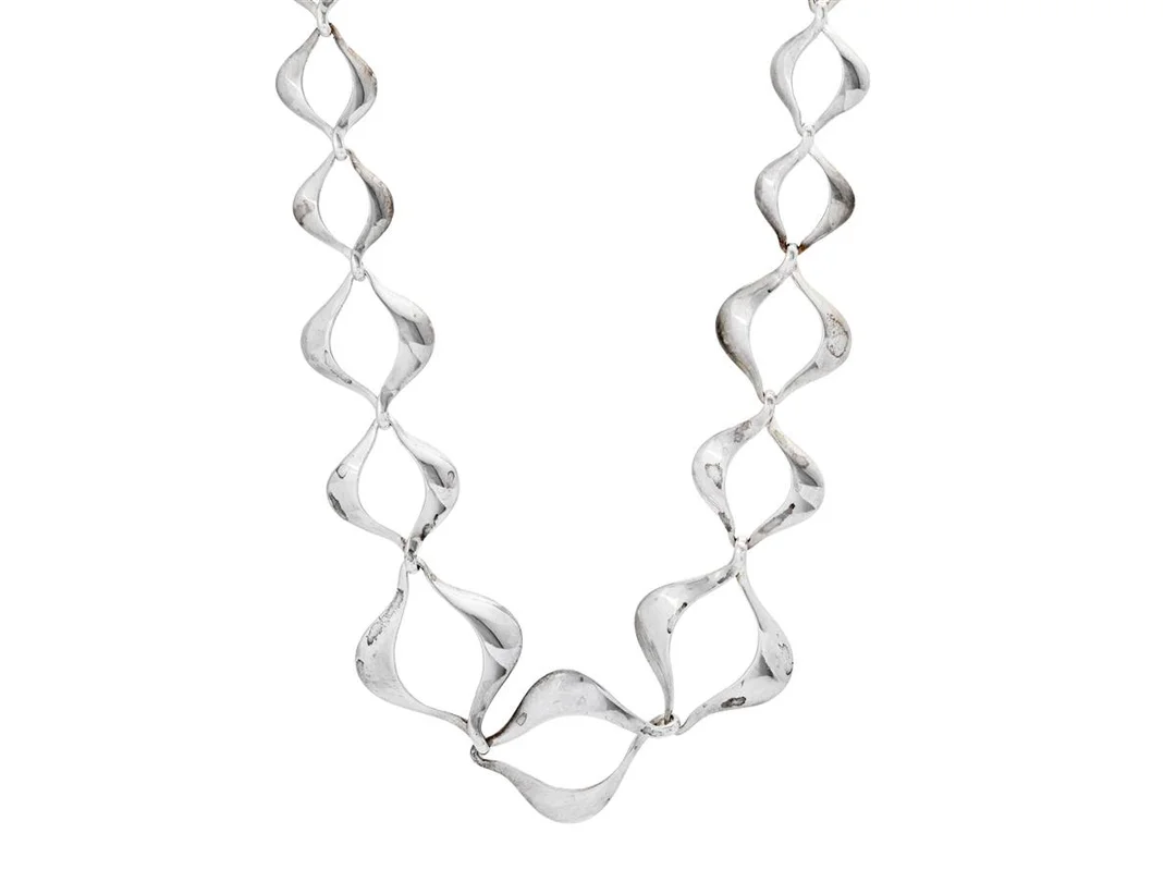 COLLIER, sterlingsilver, justerbar längd, vikt 37,1 g. — Smycken/Collier — Kaplans
