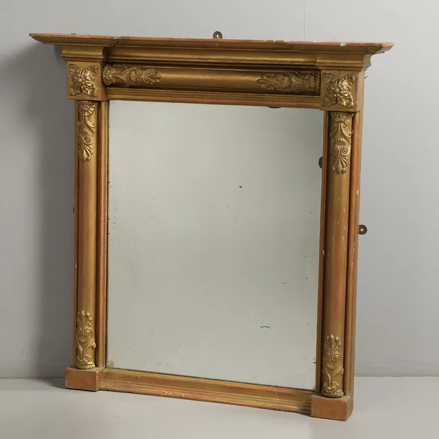 19THC GILT PIER MIRROR.