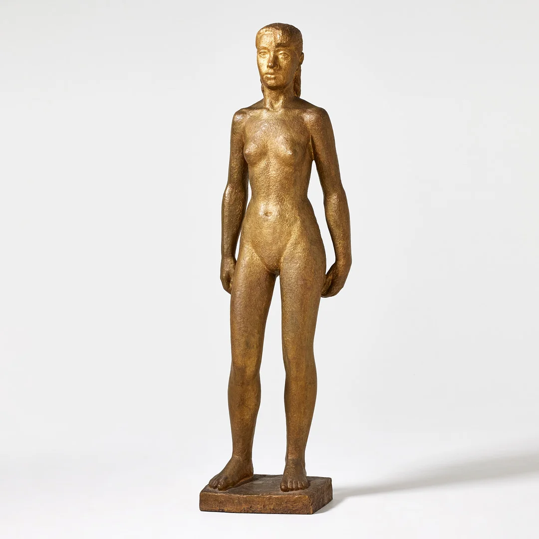 JOHN LUNDQVIST (1882-1972). Standing young woman. — Sculptures & Bronzes — Stockholms Auktionsverk Fine Art