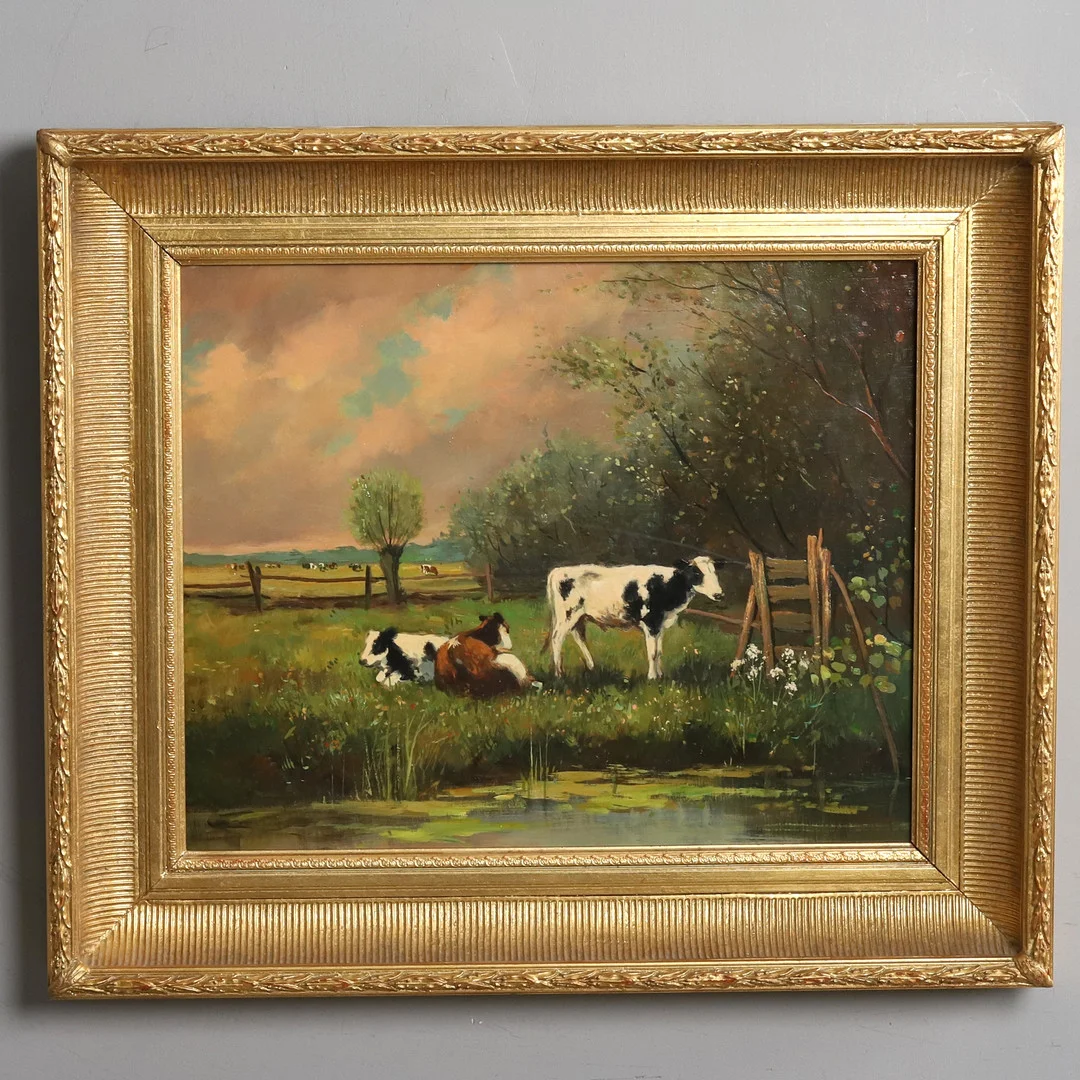 OIDENTIFIERAD KONSTNÄR. OLJA PÅ PANNÅ, sommarbetet, signerad, J. Schellman. — Paintings — Örebro Stadsauktioner
