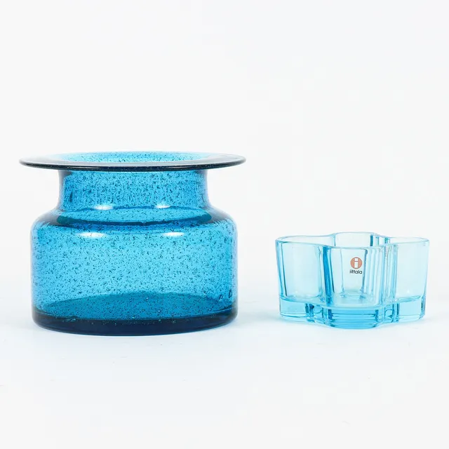 BLÅTT GLAS 2 delar.