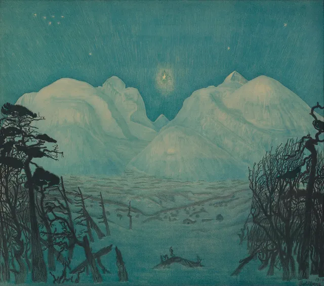 Sohlberg, Harald — "Vinternatt i fjellene" 1917