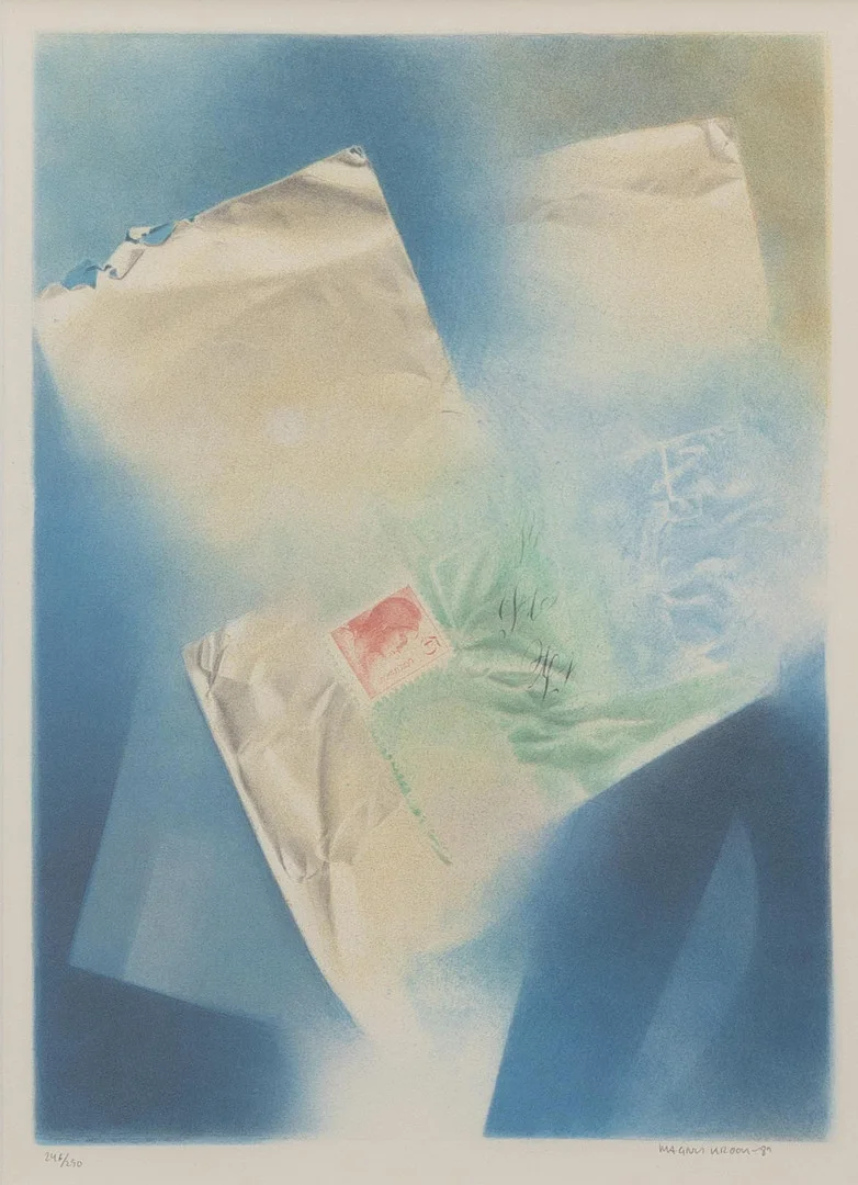 MAGNUS KROOK (FÖDD 1968). Komposition, litografi nr 246/250, signerad och daterad -89. — Engravings & Prints — Garpenhus Auktioner