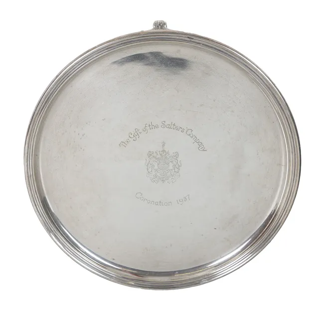 AN EDWARD VIII SILVER SALVER.