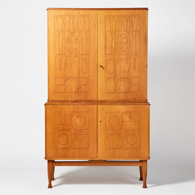 YNGVE EKSTRÖM. "Mug", cabinet, Westbergs Möbler, Tranås, 1950s, teak.