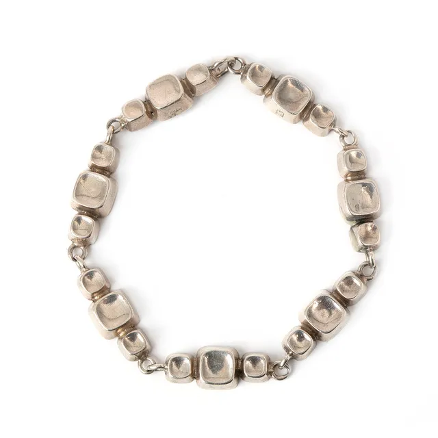 SIGURD PERSSON, armband, ur serien "Skåla och Ruta" sterlingsilver, Ateljé Stigbert, Stockholm, 1953.