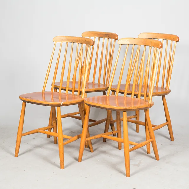 STOLAR, 4 stycken, teak/björk, Nesto.
