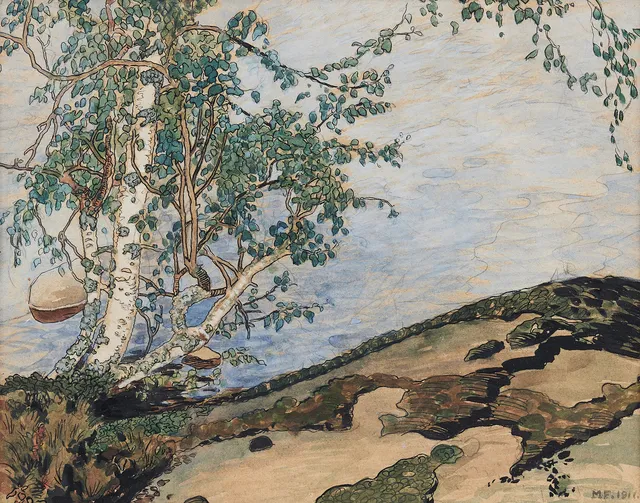 MAJA FJAESTAD. By the lake.
