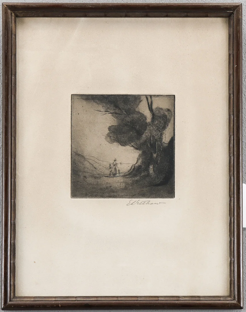ERIC DETTHOW. Etsning, signerad. — Engravings & Prints — Karlstad Hammarö Auktionsverk