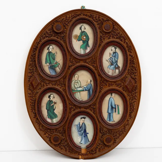 OIDENTIFERAD KONSTNÄR. miniatyrporträtt, gouache, Kina, 1800/1900-tal.