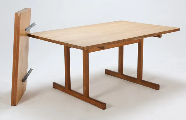 Børge Mogensen for Fredericia Furniture. Shaker table oak with extension leaves (3)
